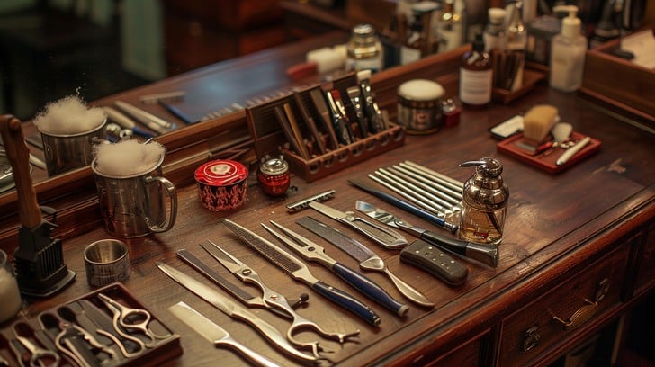 Professionelle Barber-Werkzeuge im Detail